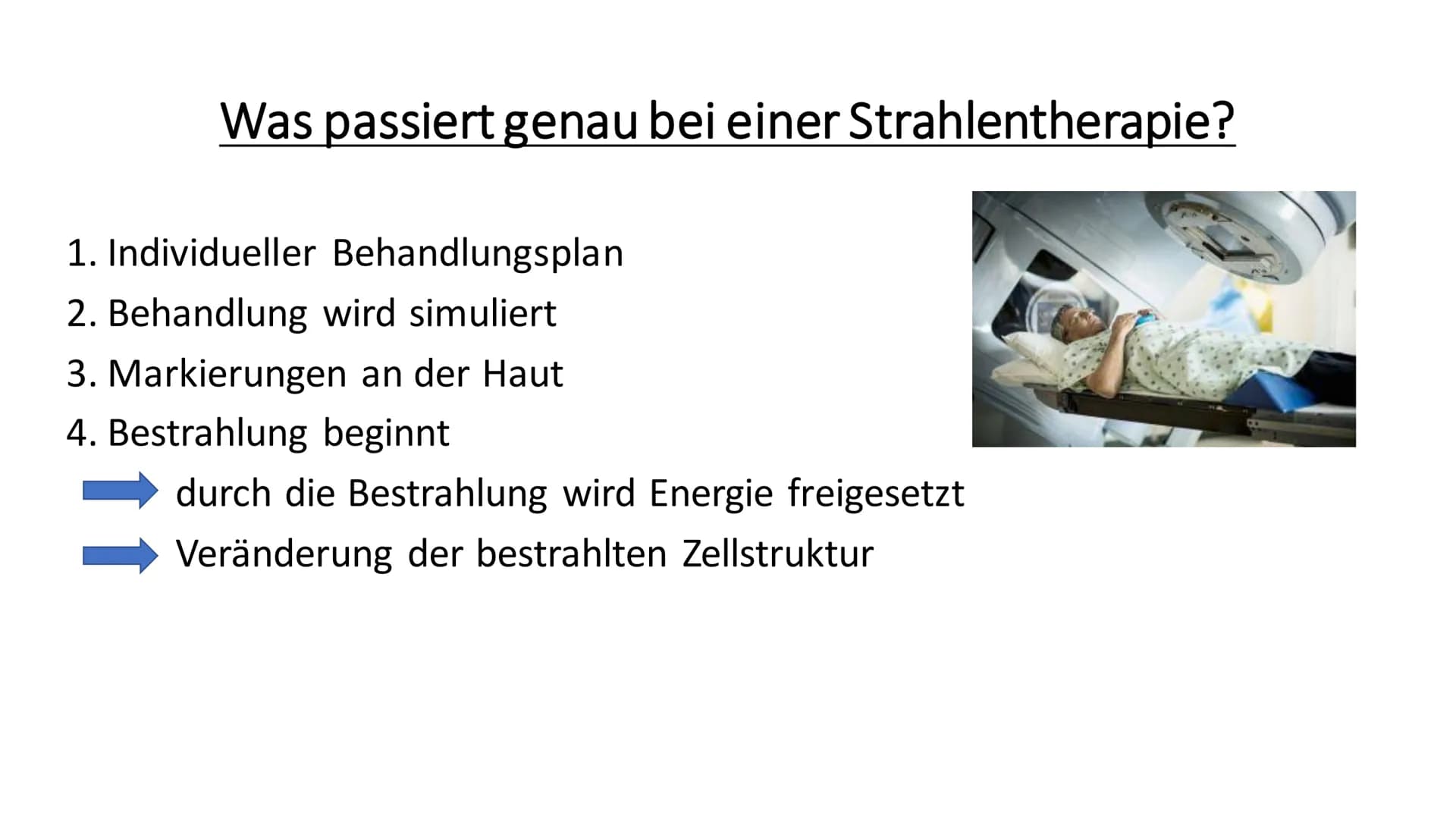 Medizinische
Anwendung
von Strahlung
Strahlentherapie Übersicht
1.Einleitung Strahlentherapie
2. Was passiert genau bei einer Strahlentherap