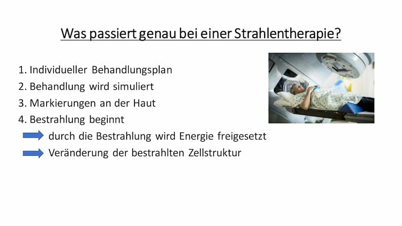 Medizinische
Anwendung
von Strahlung
Strahlentherapie Übersicht
1.Einleitung Strahlentherapie
2. Was passiert genau bei einer Strahlentherap