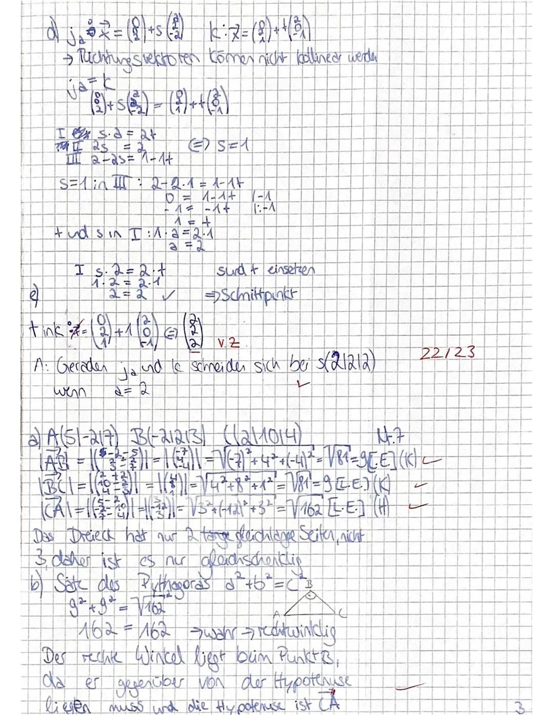 Mathe Q2
1. Klausur
Name:
Prüfungsteil 1: ohne GTR, ohne Formelsammlung (max. 45 min.)
Aufgabe 1 Punkte und Vektoren im Raum (5+3+1+5 = 14 P