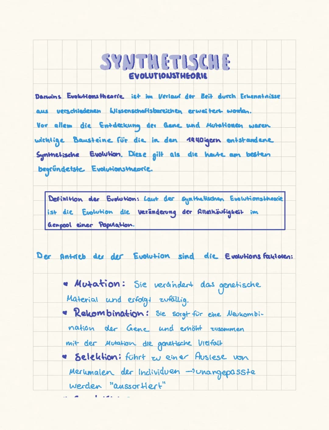 Synthetische Evolutionstheorie 