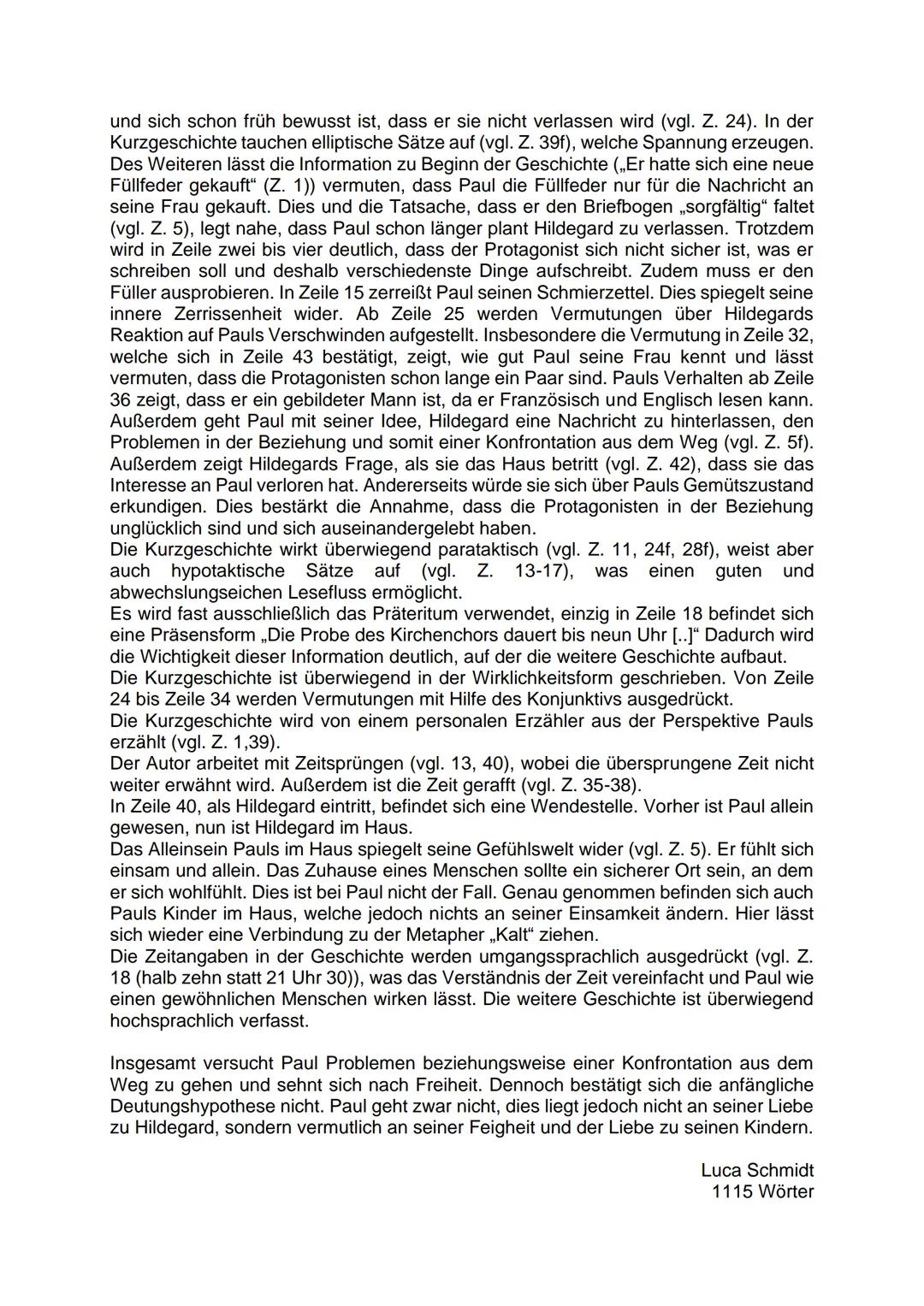 Analyse San Salvador"
Die Kurzgeschichte San Salvador", welche von Peter Bichsel verfasst und 1963
veröffentlicht wurde, behandelt die Zerri