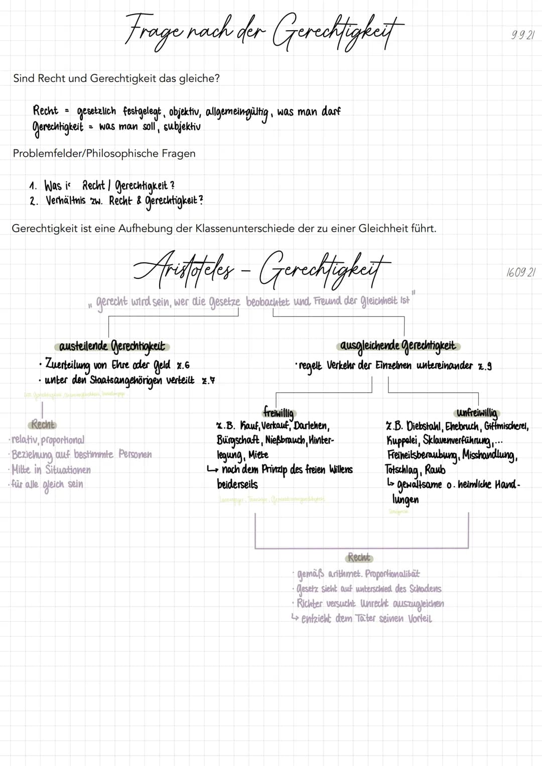 Sind Recht und Gerechtigkeit das gleiche?
Recht = gesetzlich festgelegt, objektiv, allgemeingültig, was man darf
gerechtigkeit = was man sol