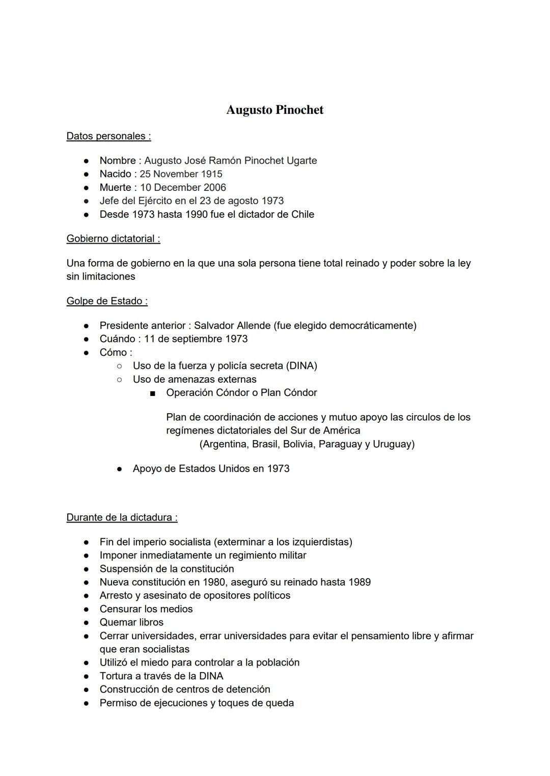 Augusto Pinochet
