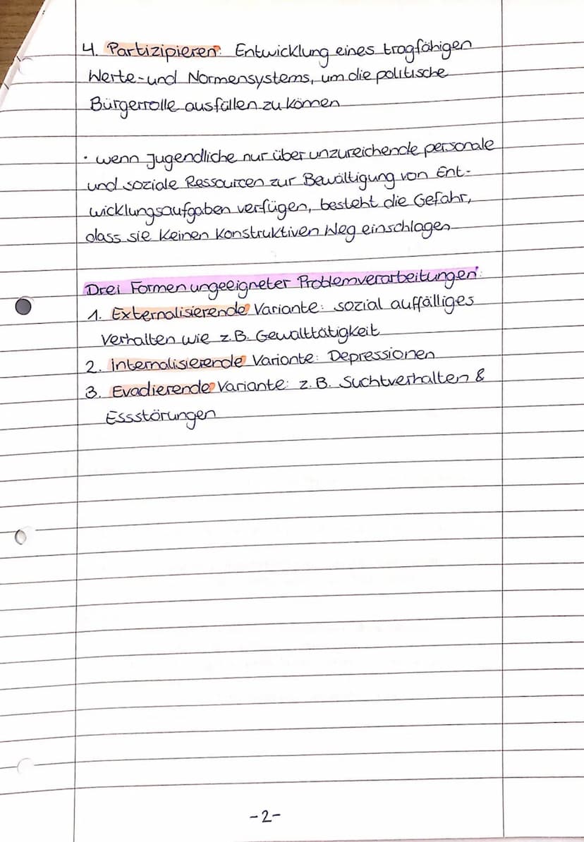 Pädagogik Abi Zusammenfassung
Hurrelmanns Modell der produktiven Realitäts-
verarbeitung (metatheoretischer Ansatz)
-> dieses Konzept verein