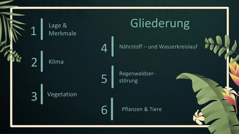 Stell dir vor, du
stündest mitten im
Tropischen
Regenwald... Tropischer Regenwald
Geographie Leistungskurs
EFG Klasse 12 1
2
Lage &
Merkmale