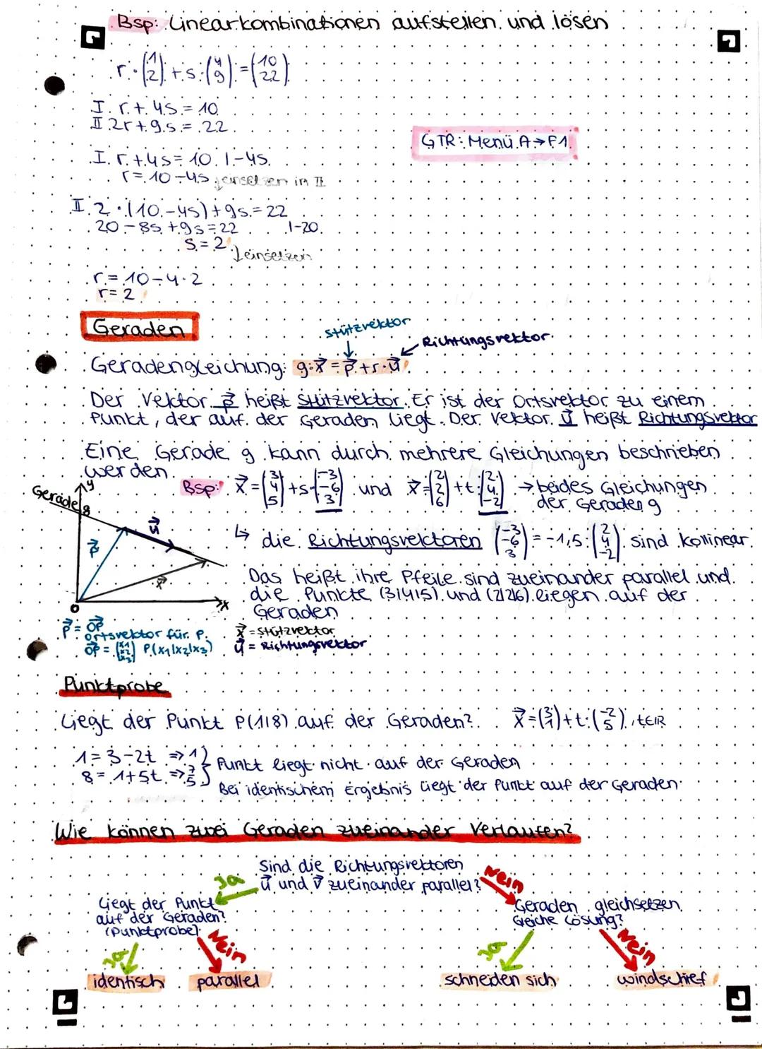 # ANALYTISCHE GEOMETRIE

## Punkte im Raum

X3/7

1cm 1 diagonale

→y.

P(2/3/3)
X2/4

XA/X

## Abstände zweier Punkte im Raum

Für den Abst