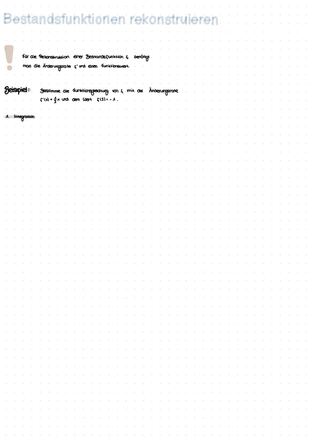 Stammfunktion bilden
n+A
f(x) =a.x^→ F(x) = x + C
Da die Konstante (aani chne Variable)
durch das Ableiten weg fallen, wissen
wir nicht, ob 