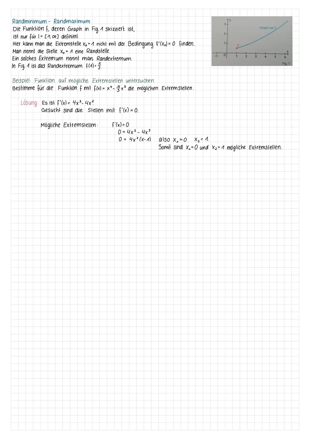 4.2 Lokale Extremstellan
MERKE (lokale Extrema)
Lokales Maximum:
Der Funktionswert f (x.) heißt lokales Maximum von f, wenn es eine Umgebung