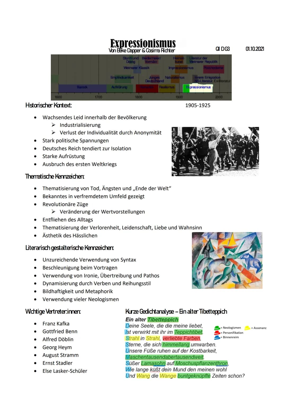 Die Epoche des
Expressionismus Quellen
https://www.inhaltsangabe.de/wissen/literaturepoche/expressionismus/?amp#historischer-
hintergrund
ht