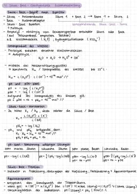 Know Säure-Base-Gleichgewichte Klausurvorbereitung  thumbnail