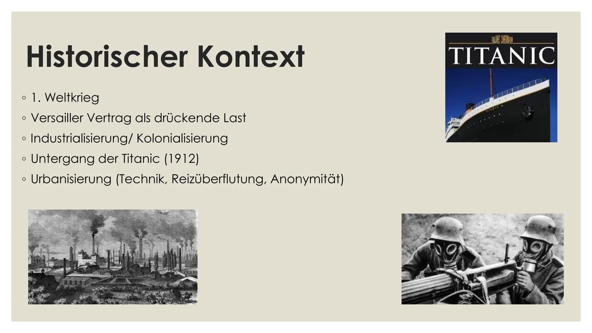 些
当
当
R后
EXPRESSIONISMUS
当
Präsentation von Liv und Vivien
永禾、永
当 Inhalt
Einstieg in das Thema
Historischer Kontext
1.
2.
3.
Motivik
4. Spra