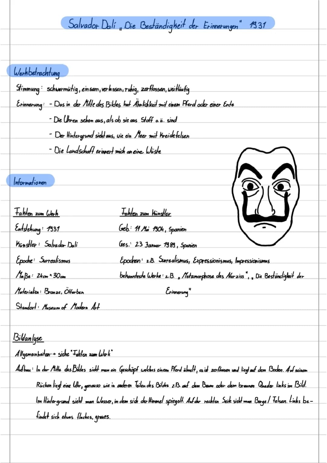 Die Beständigkeit der Erinnerung von Salvador Dalí - Analyse und Bedeutung