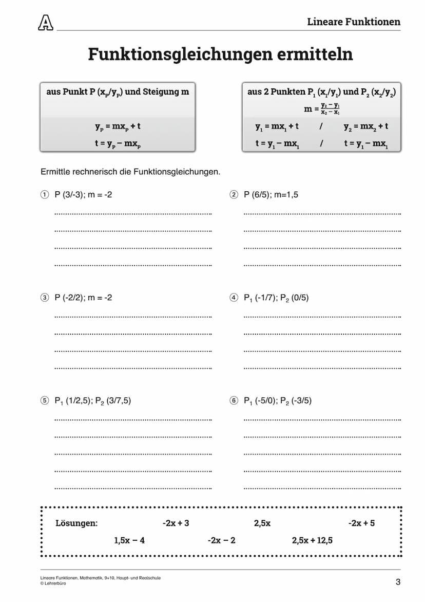 Lineare Funktionen
2
m>0
m<0
m = 0
m> 0
m<0
m = 0
t> 0
t<0
t = 0
t> 0
t< 0
t = 0
-4
9₁
Lineare Funktionen
Kreuze die den Graphen entsprechen