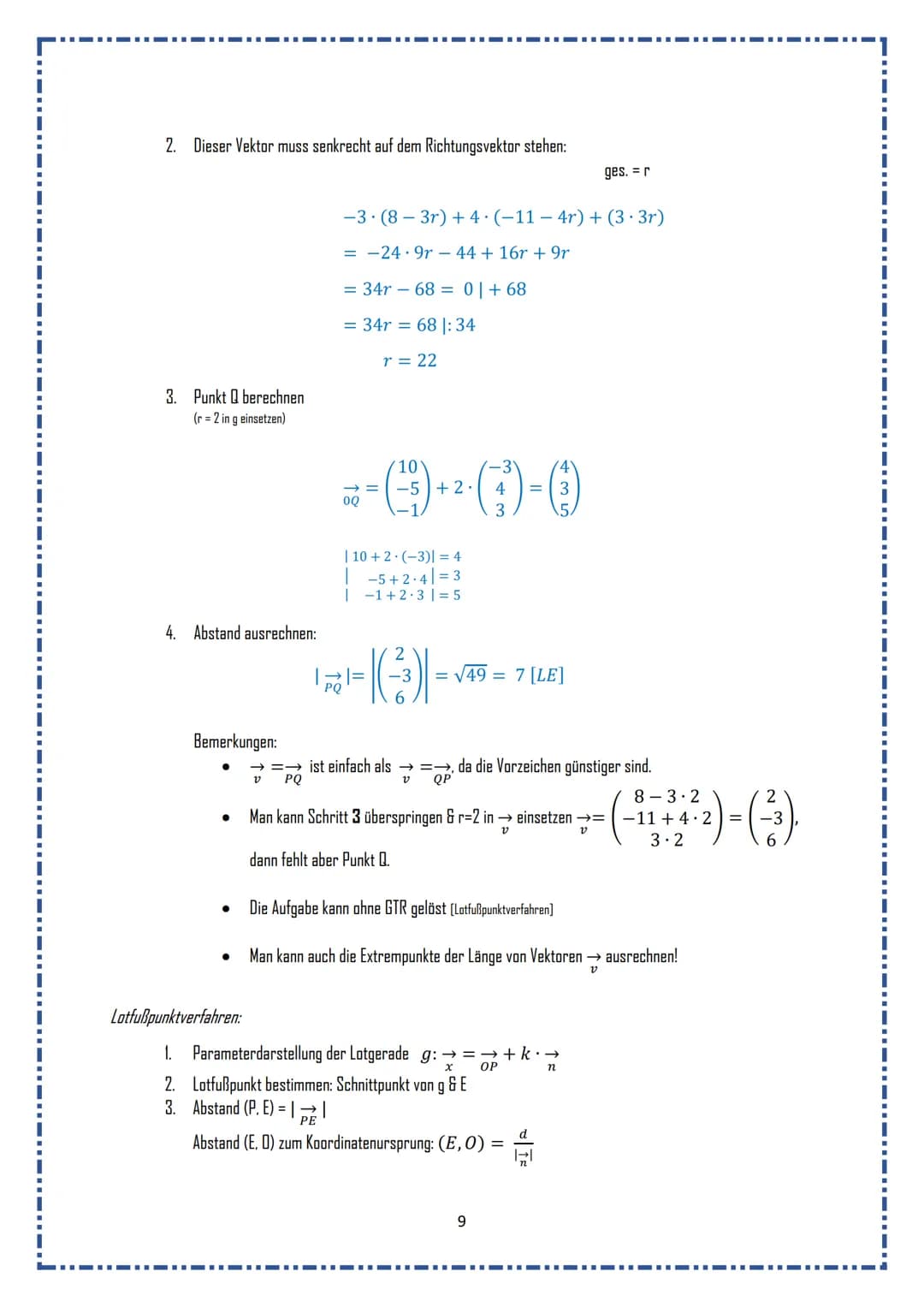 ▪▪‒‒‒‒‒‒‒‒‒‒‒I▬▬▬▬▬▬
Merkzettel Mathe
Normalform
Parameterform →Normalenform
Parameterform →→ Koordinatenform
Koordinatenform → Normalenform