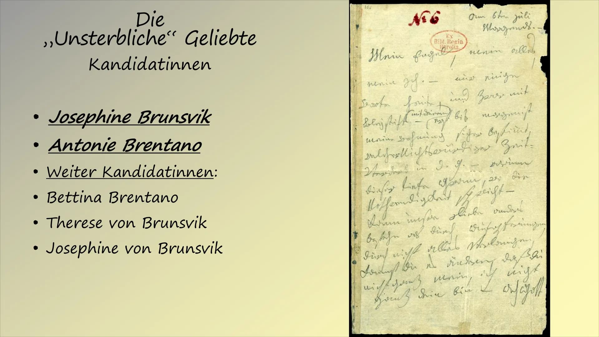 Kurzes zu Beethoven:
Beethoven wurde am 17. Dezember 1770 in Bonn getauft und wuchs mit zwei
jüngeren Brüdern in Bonn auf. Sein genaues Gebu