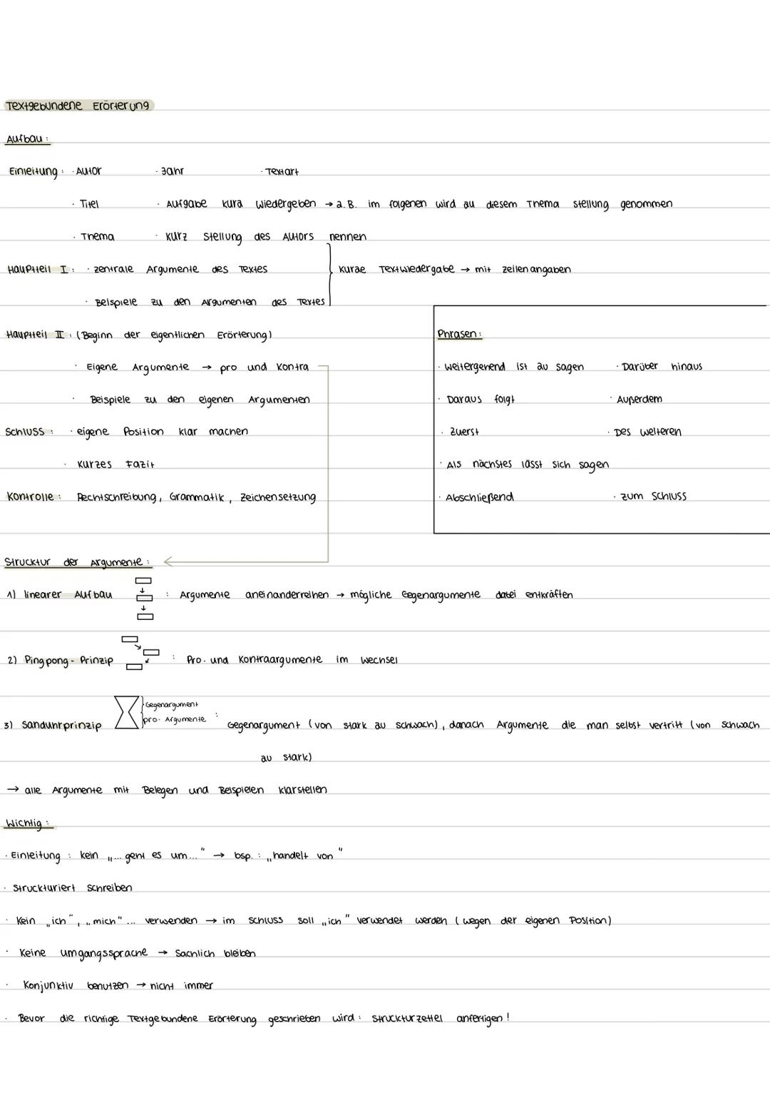 Textgebundene Erörterung

Aufbau

Einleitung
Autor
Jahr
Textart

Titel
Aufgabe kura Wiedergeben 2. B. im forgenen wird au diesem Thema stell