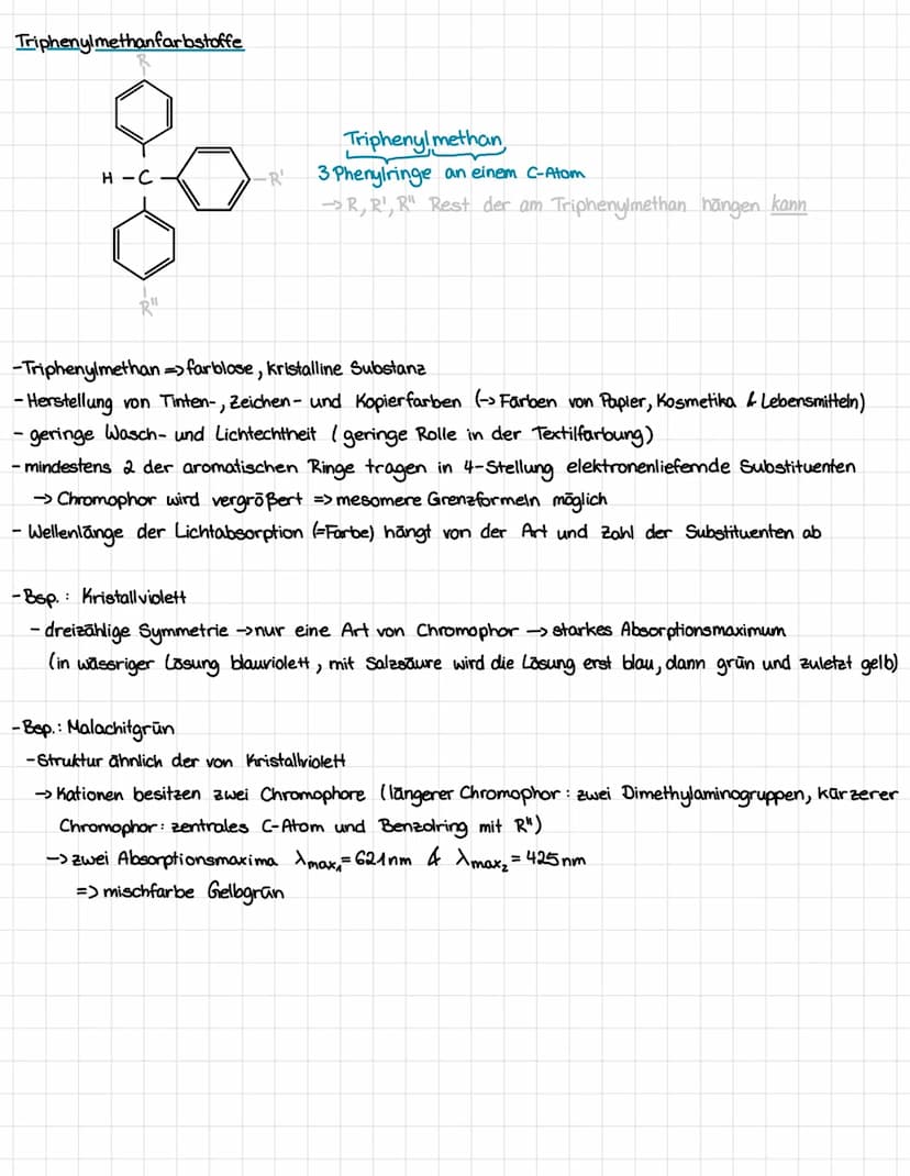 Lernzettel - Klausur Nr.3
Thema: Farbstoffe
Licht und Farbe
Reflexion, reflektieren
Absorption, absorbieren
1 Wellenlänge: X
B
Farbkreis
UV
