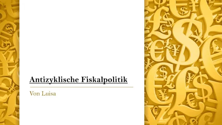 Know Antizyklische Fiskalpolitik  thumbnail