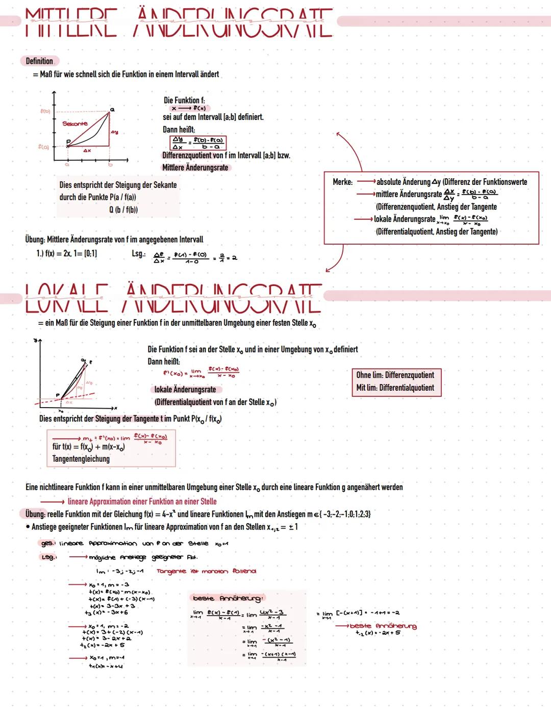 ΜΙΤΤΙ ΓΟΓ
I III ILLINL
f(b)
Definition
= Maß für wie schnell sich die Funktion in einem Intervall ändert
f(a)
Sekonte
P
Ax
Ay
ÄNDERUNCCDATE
