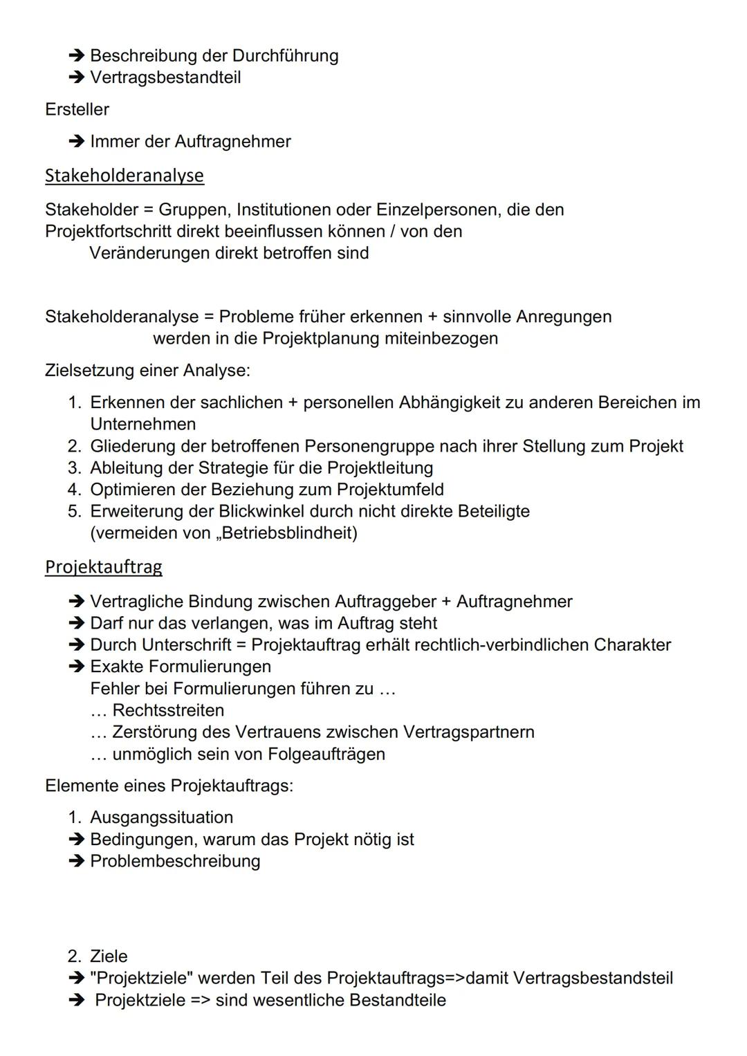 # Projektmanagement - Begriffe und Grundlagen

Definition Projekt:

→ Ist umfangreich
→ Begrenzung (zeitlich, personell, finanziell)
→ Ziels