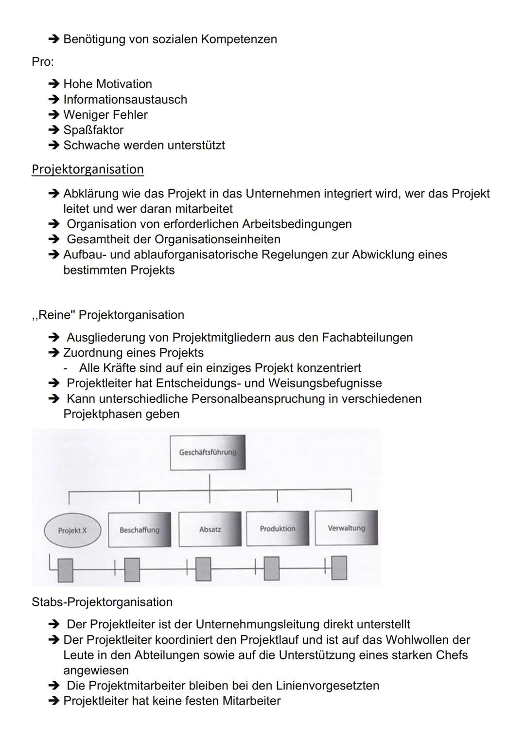 # Projektmanagement - Begriffe und Grundlagen

Definition Projekt:

→ Ist umfangreich
→ Begrenzung (zeitlich, personell, finanziell)
→ Ziels
