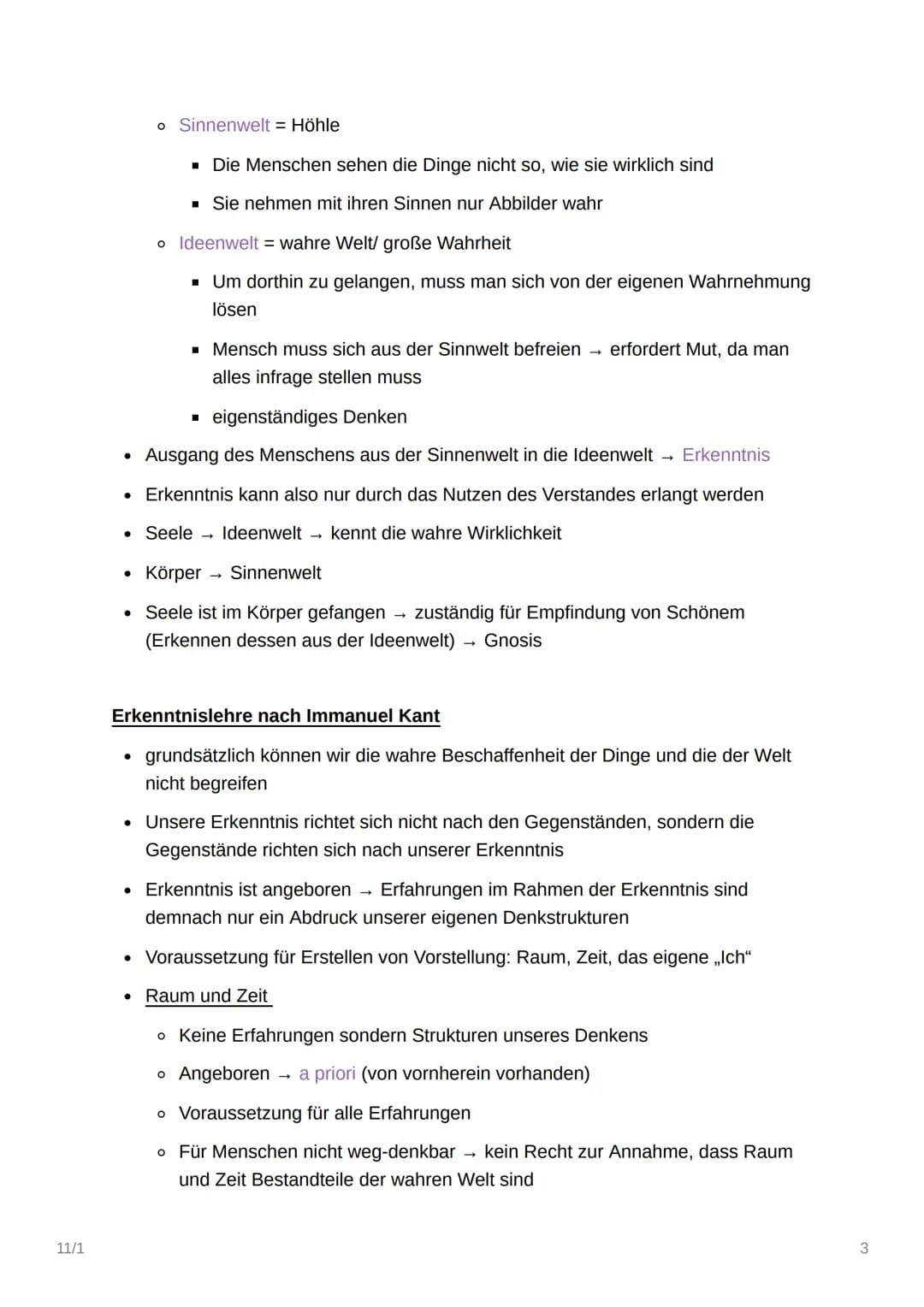 11/1
II/I
Wahrnehmung und Wirklichkeit
Objektive & Subjektive Wahrheit
Objektive Wahrheit
Die eine, objektive Wahrheit gibt es nicht →
nur A