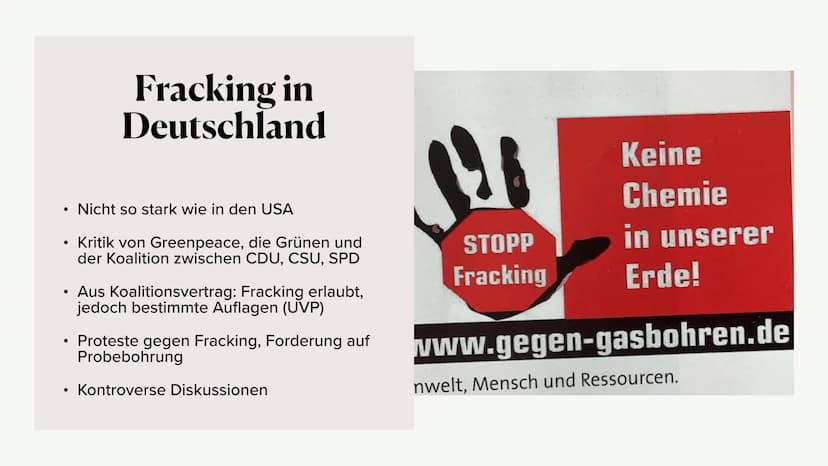 Fracking -
Eine umstrittene
Fördertechnologie ●
●
Was ist Fracking?
Funktionsweise
●
Chancen und Risiken
●
• Fracking in den USA
●
• Frackin