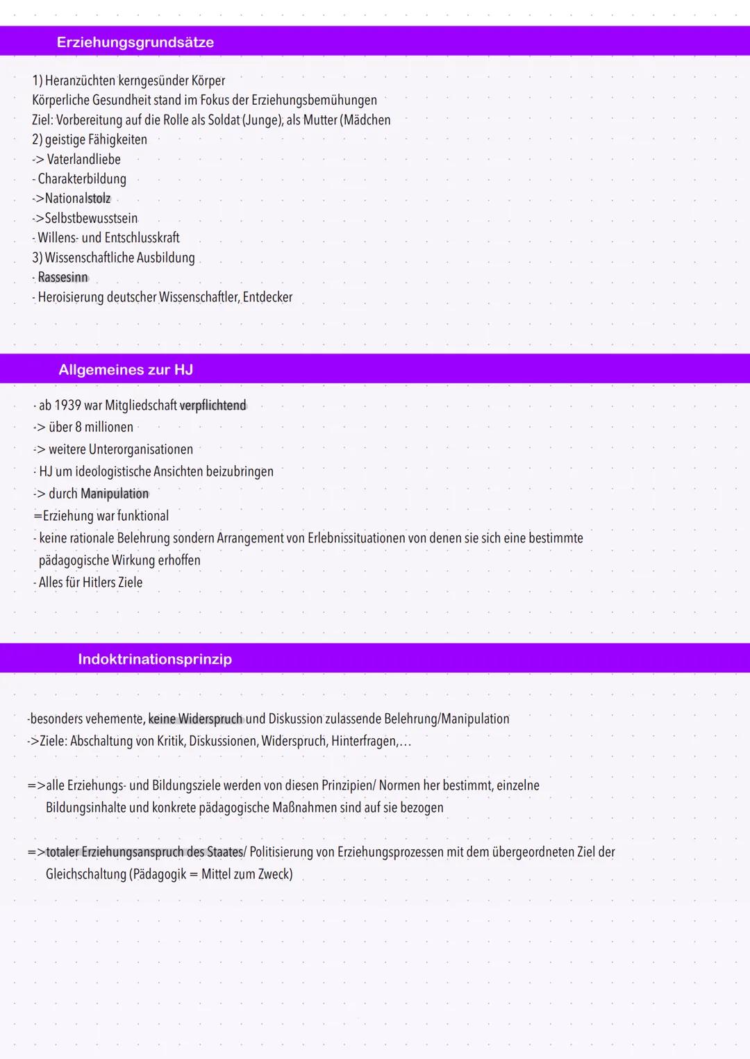 Erziehung im Nationalsozialismus
Allgemeines Vorwissen
• Verbote von Vereinen und Verbänden
-gesellschaftliche Nischen und eigenständige Mil