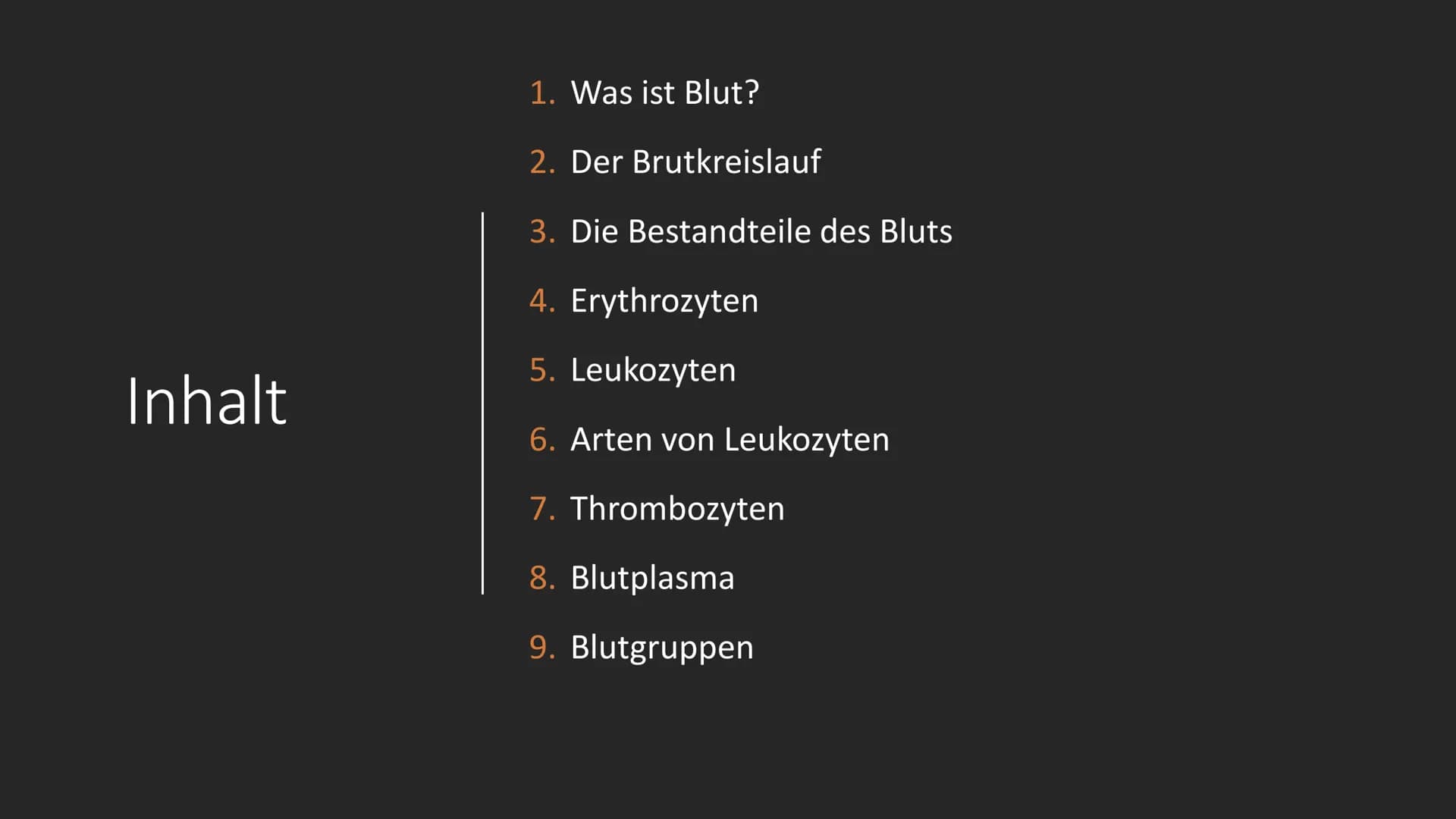 S
C
Das Blut
EINE PRÄSENTATION ERSTELLT
VON SERPIL BINDAL
25.05.2022 Inhalt
1. Was ist Blut?
2. Der Brutkreislauf
3. Die Bestandteile des Bl
