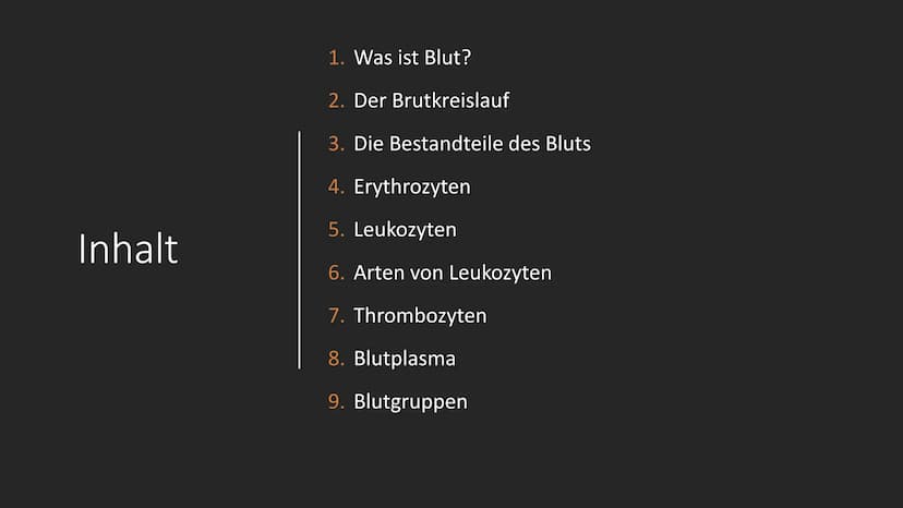S
C
Das Blut
EINE PRÄSENTATION ERSTELLT
VON SERPIL BINDAL
25.05.2022 Inhalt
1. Was ist Blut?
2. Der Brutkreislauf
3. Die Bestandteile des Bl