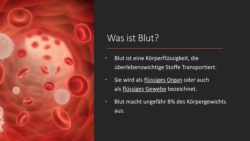 S
C
Das Blut
EINE PRÄSENTATION ERSTELLT
VON SERPIL BINDAL
25.05.2022 Inhalt
1. Was ist Blut?
2. Der Brutkreislauf
3. Die Bestandteile des Bl