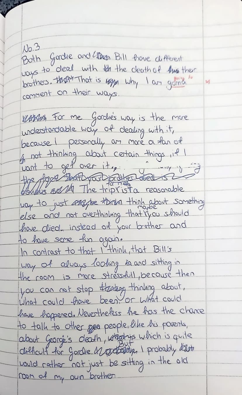 Kurs E1E12
Tasks:
Klausur
im Fach Englisch
Name: Cosima Luduig
16.06.2023
XGeN
Gellrich
1.) Summarize the extract from Stephen King's novel.