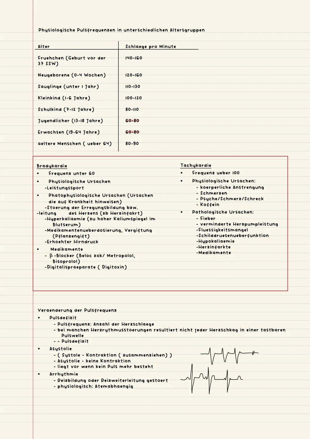 Vitalparameter
Objektive Patienten beobachtung
objektiv messbar, alles was mit Zahlen zu tun hat
-Ekg (Elektrokardiogramm)
-Puls
Jessis
●
-A