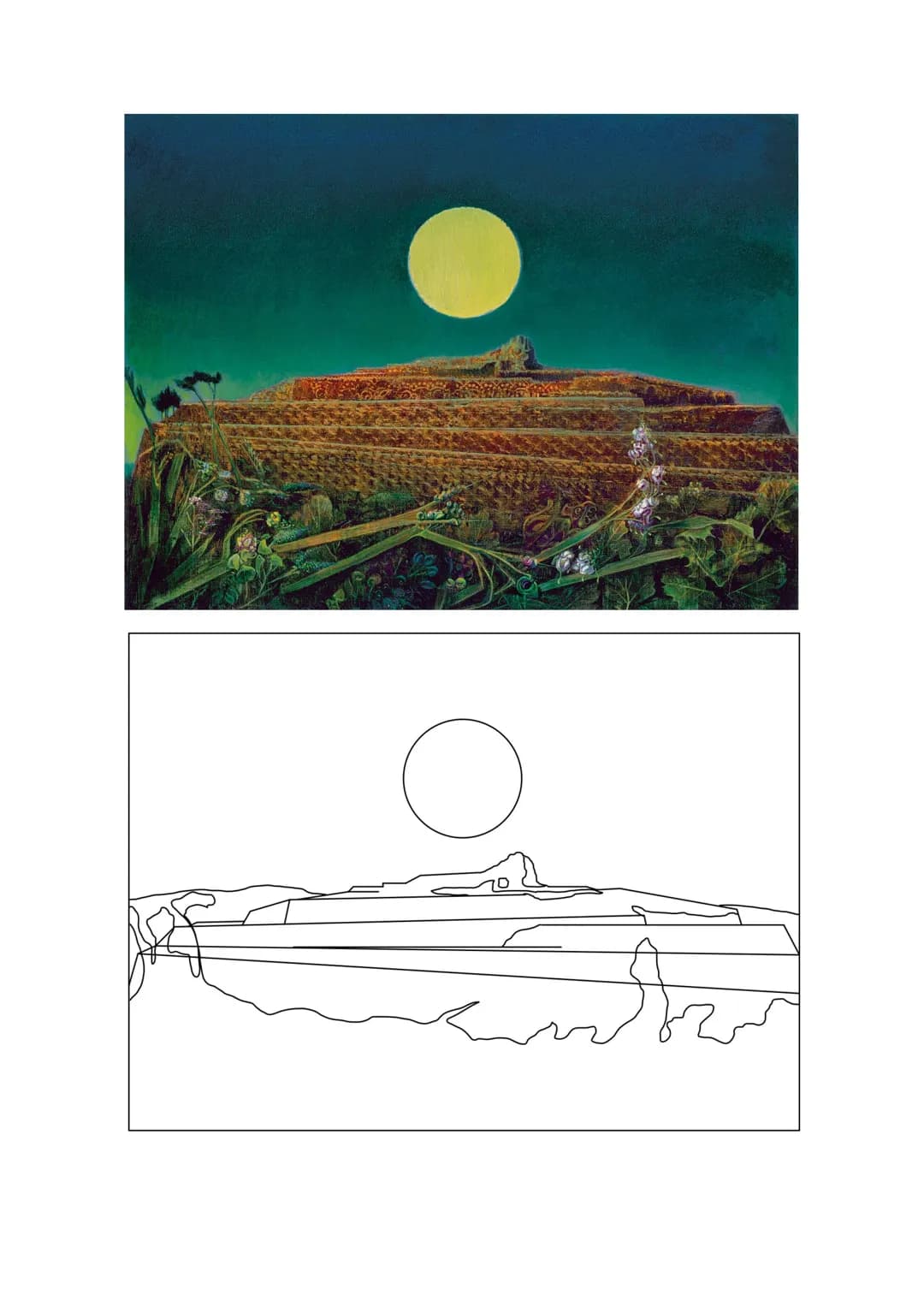O
चीज Dreiech
Geraden
Kreis
ची
चीन S Das Bild "Die ganze Stadt" ist ein Gemälde des Malers Max Ernst welches er 1935/36 in
Paris schuf. Max 