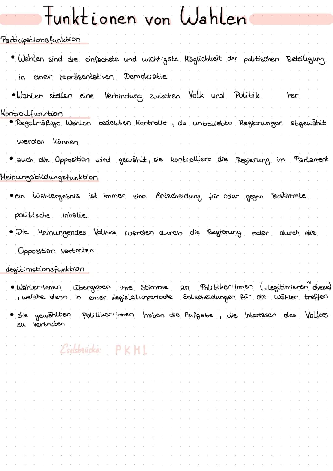 Funktionen von Wahlen 
