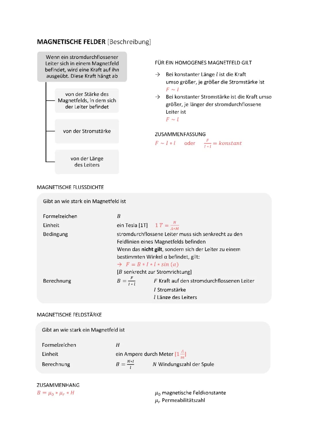 Magnetische Felder, Induktion, Widerstände 
