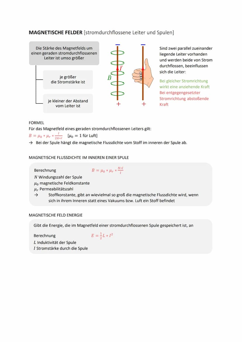 MAGNETISCHE FELDER [Beschreibung]
Wenn ein stromdurchflossener
Leiter sich in einem Magnetfeld
befindet, wird eine Kraft auf ihn
ausgeübt. D