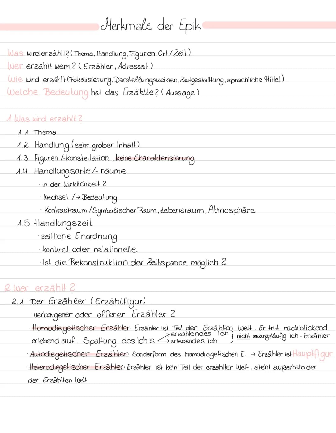 Erzähltextanalyse
Vorarbeit
Informationen zu den Personen malieren
Besonderheiten der Sprache makier en
- Erzähler, Perspektive, Fokalisieru