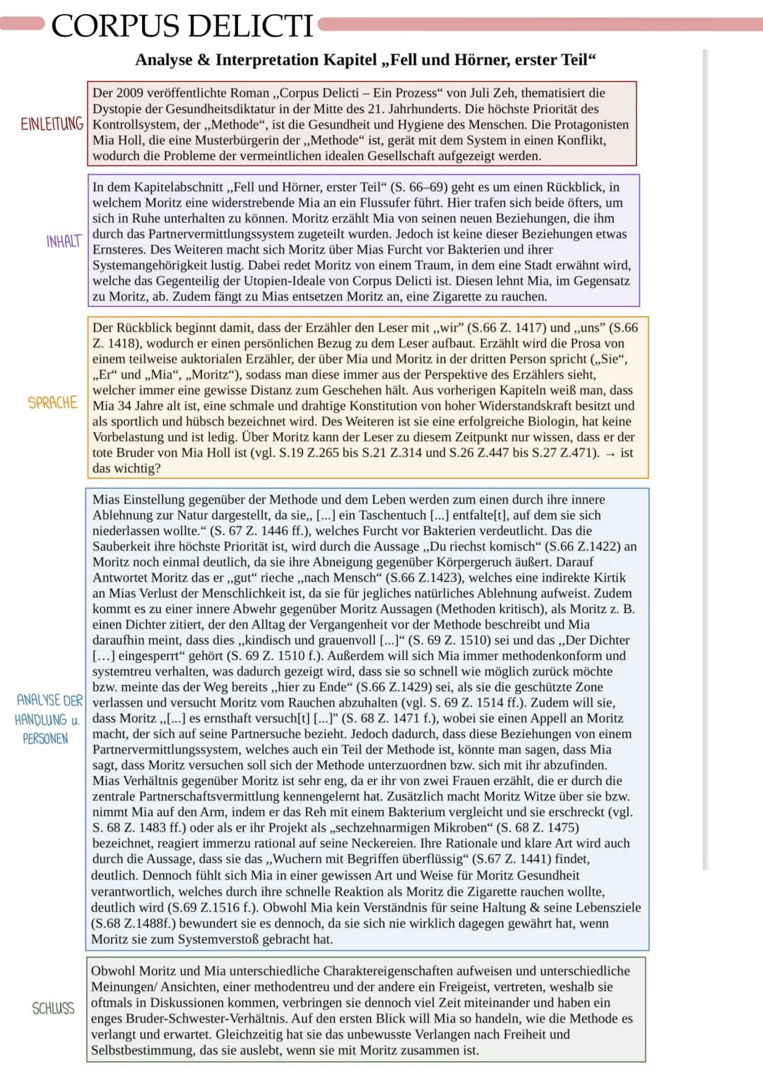 CORPUS DELICTI
kurze Inhaltsangabe
Bei dem Roman Corpus Delicti handelt es sich um einen Zukunftsroman, der in der Mitte des 21. Jahrhundert