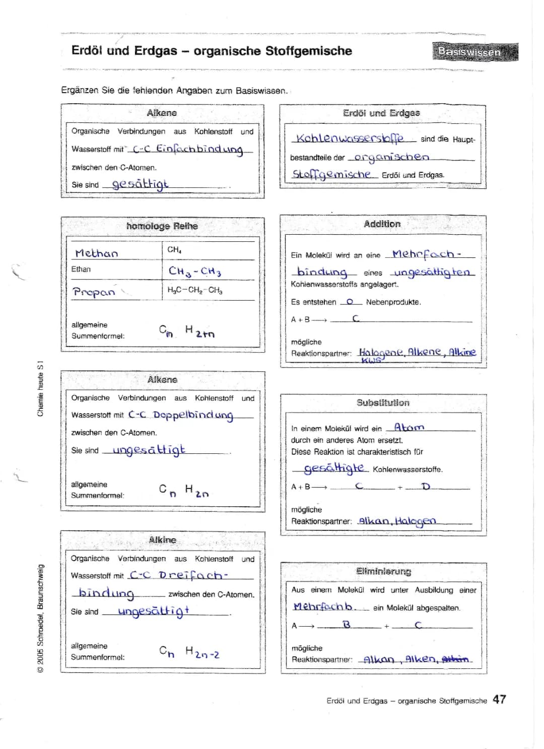organische Stoffgemische - Erdöl und Erdgas