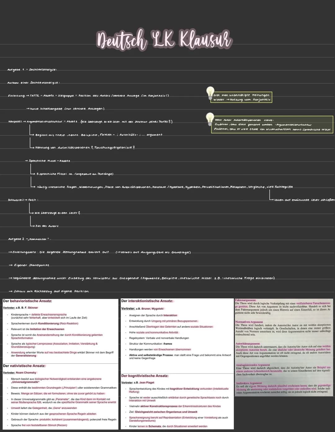 Autgabe 1 - Sachtextanalyse:
Aufbau einer Sachtextanalyse:
Einleitung → TATTE - Absate - zielgruppe - Position des Autors / zentrale Aussage