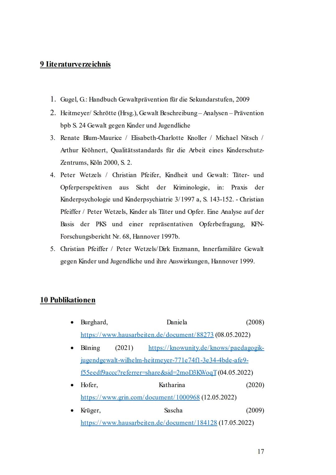 Gewalt in der Entwicklung - Wo fängt Gewalt an, wo hört sie auf?
Pädagogik Facharbeit/ Q1
1 www.noz.de Inhaltsverzeichnis
1 Einleitung.
2 Wa