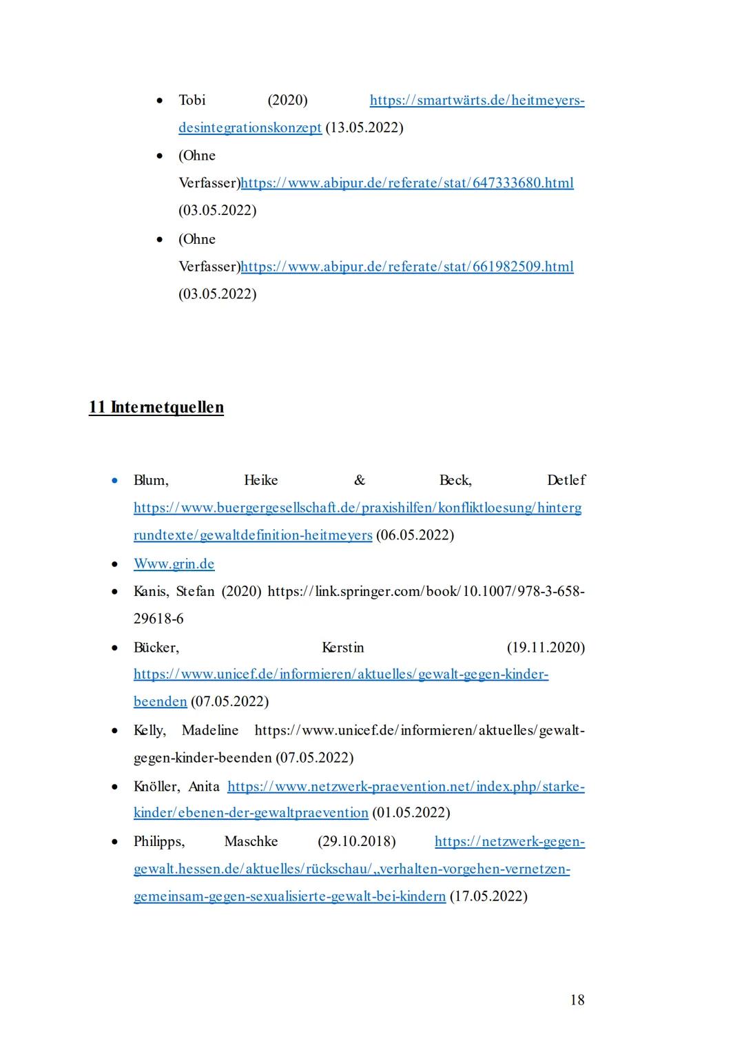 Gewalt in der Entwicklung - Wo fängt Gewalt an, wo hört sie auf?
Pädagogik Facharbeit/ Q1
1 www.noz.de Inhaltsverzeichnis
1 Einleitung.
2 Wa