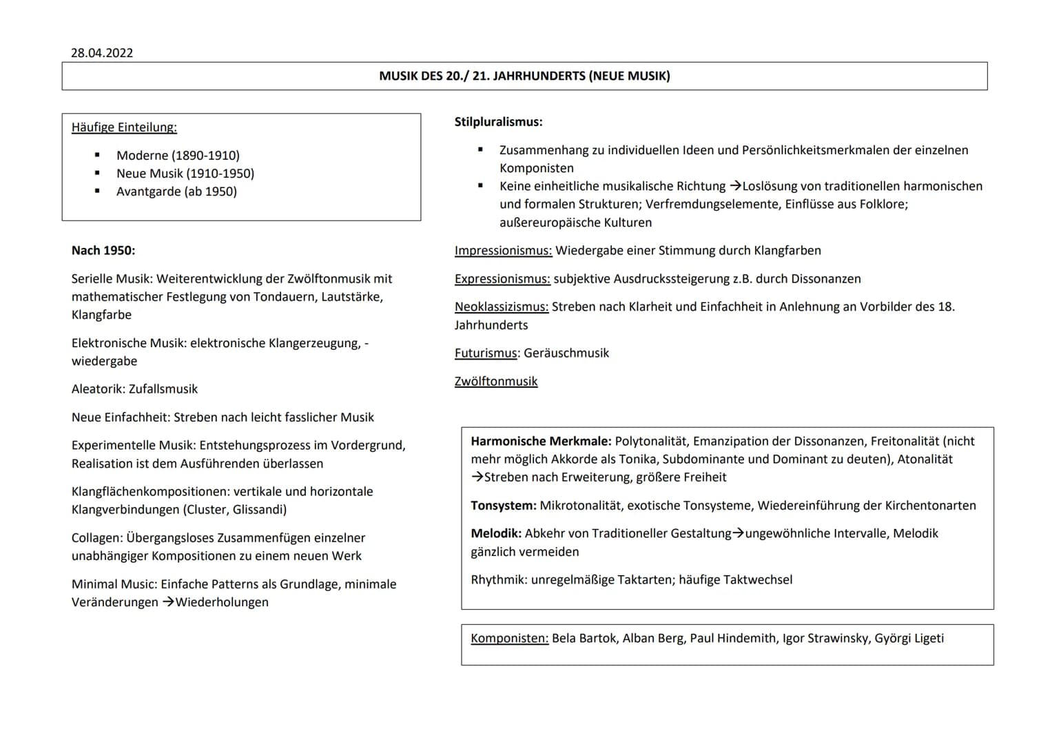 20.04.2022
Ziel: Menschen in Affekte zu versetzen
→ Einsatz entsprechender musikalischer
Gestaltungsmittel
Gestalterische und harmonische Ba
