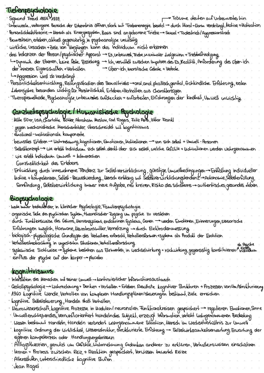 Definition
・ griechisch =
• Wissenschaft von Erleben und Verhalten des Menschen
n-Seelenkunde, psyché = Hauch / Seele/Gemüt, lógos = Lehre /