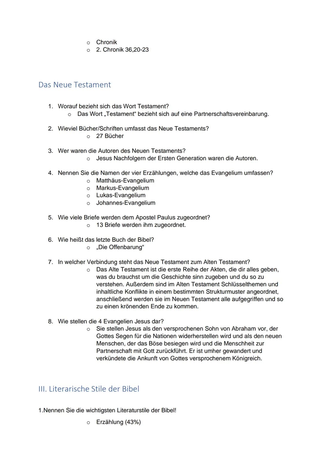 1. Was ist die Bibel
1. Was ist die Bibel?
O
2. In welchem Zeitraum wurde die Bibel entstanden?
O
Die Bibel ist eines der einflussreichsten 