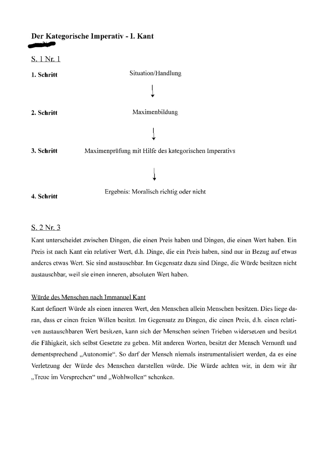 Kategorischer Imperativ und Menschenwürde: Kants Ethik einfach erklärt