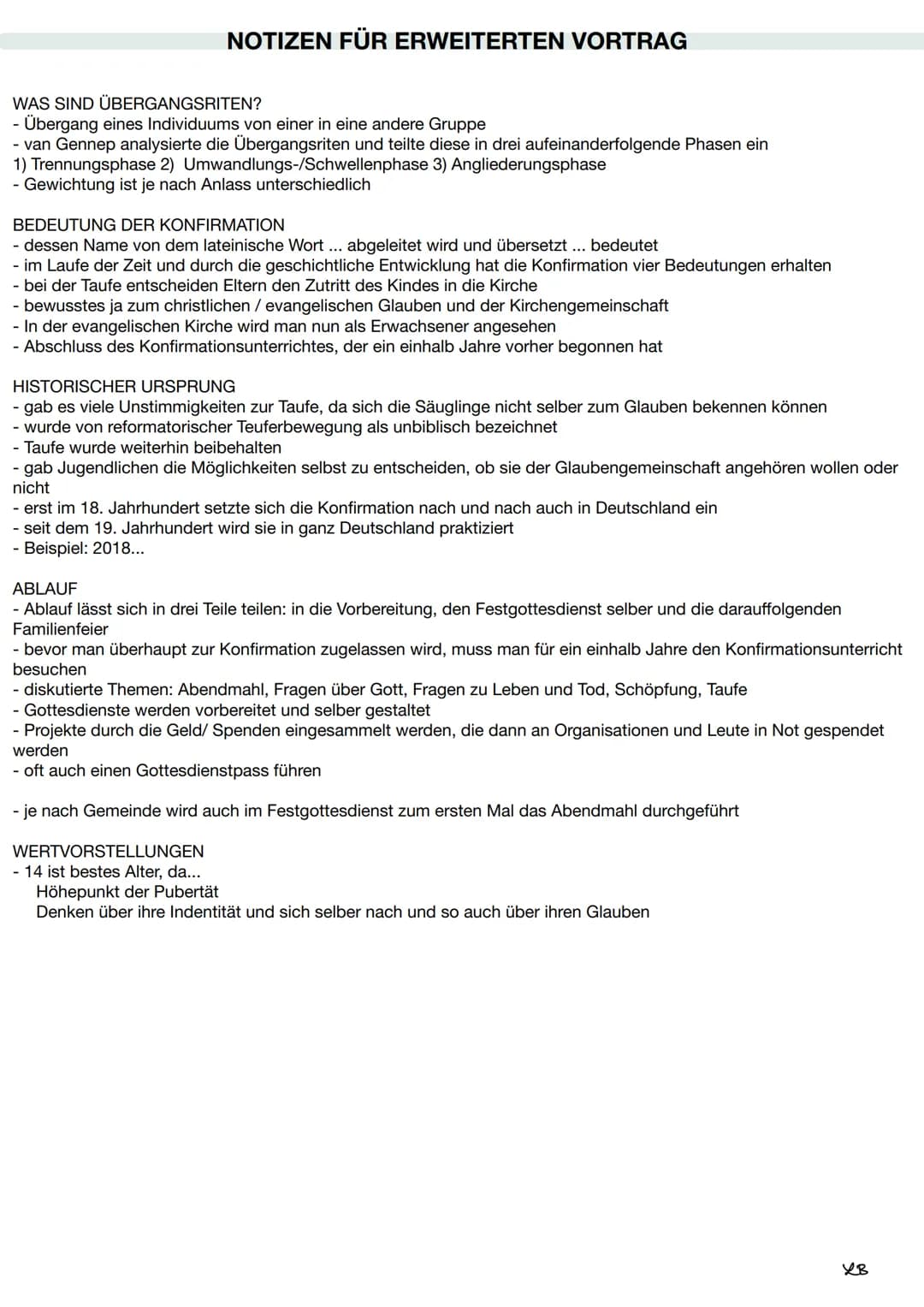 DIE
KONFIRMATION
ALS
ÜBERGANGSRITUS
VON
FOLIE I NOTIZEN FÜR ERWEITERTEN VORTRAG
WAS SIND ÜBERGANGSRITEN?
- Übergang eines Individuums von ei