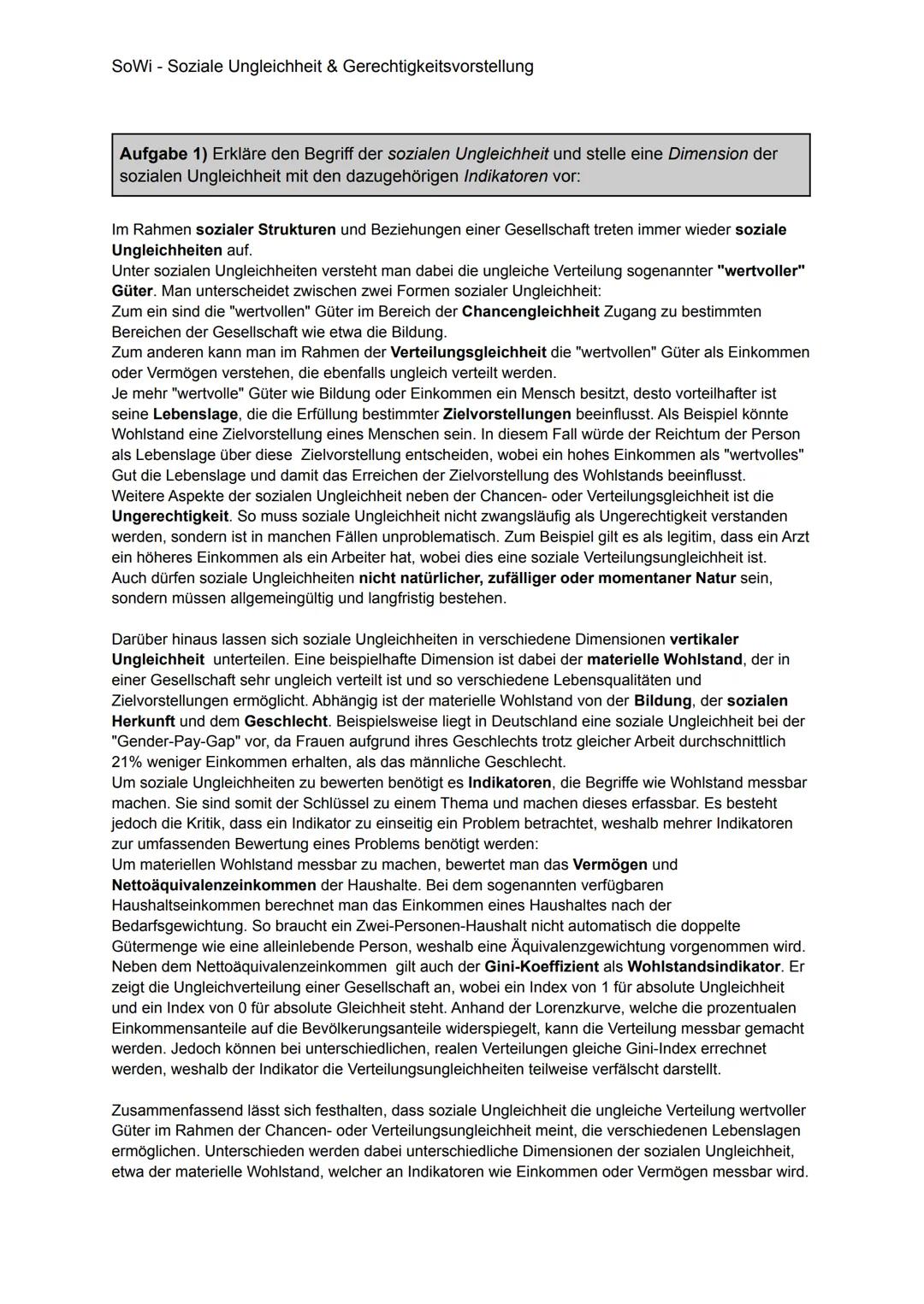 SoWi - Soziale Ungleichheit

Definition: Sozialstruktur

Sozialstruktur beschreibt die Organisation und Wirkungszusammenhänge innerhalb eine