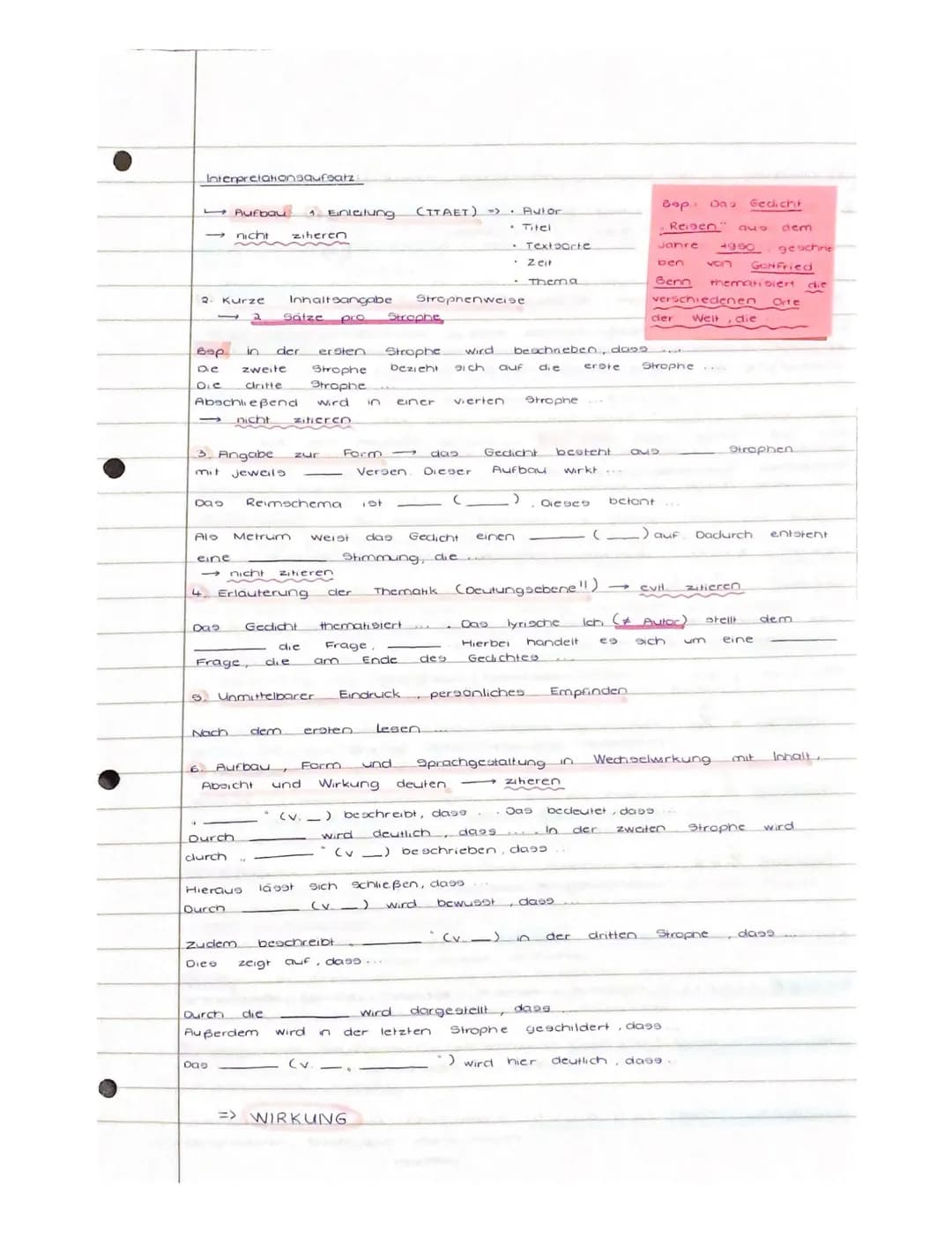 Interpretationsaufsatz
2. Kurze
2
βαρ..
De
Oe
Aufbau 1. Einleitung
nicht
zitieren
Inhaltsangabe
Sätze
3. Angabe zur
mit jeweils
Das
zweite
c